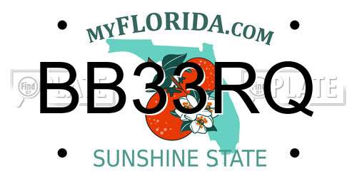 BB33RQ Florida License Plate