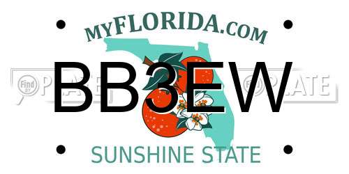 BB3EW Florida License Plate