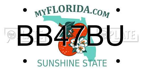 BB47BU Florida License Plate
