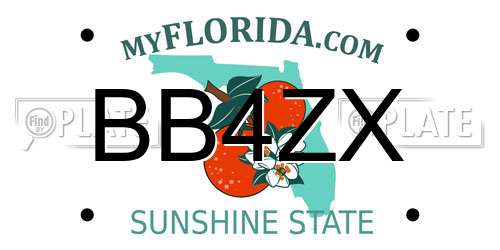 BB4ZX Florida License Plate