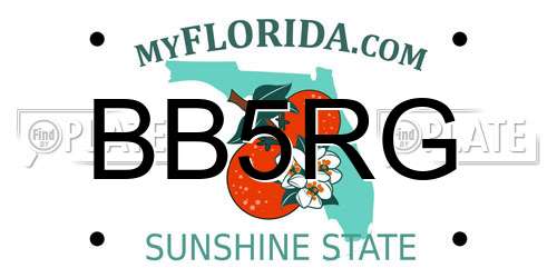 BB5RG Florida License Plate