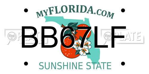 BB67LF Florida License Plate