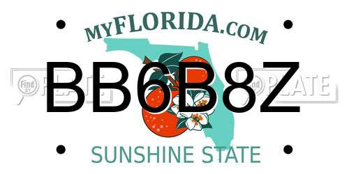 BB6B8Z Florida License Plate