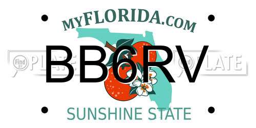 BB6RV Florida License Plate