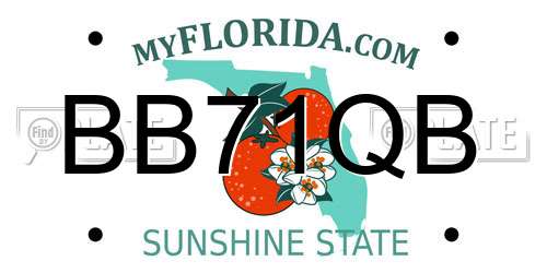 BB71QB Florida License Plate
