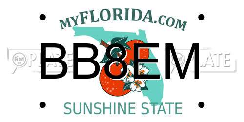 BB8EM Florida License Plate