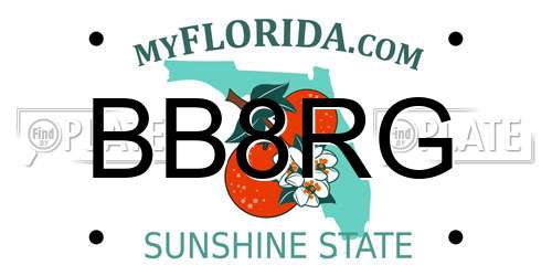 BB8RG Florida License Plate