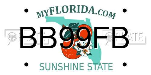 BB99FB Florida License Plate