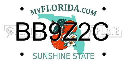 BB9Z2C Florida License Plate