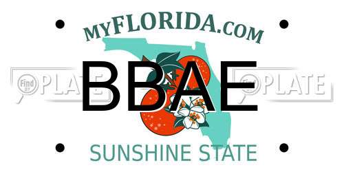 BBAE Florida License Plate