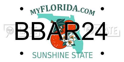 BBAR24 Florida License Plate