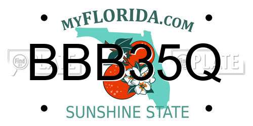 BBB35Q Florida License Plate