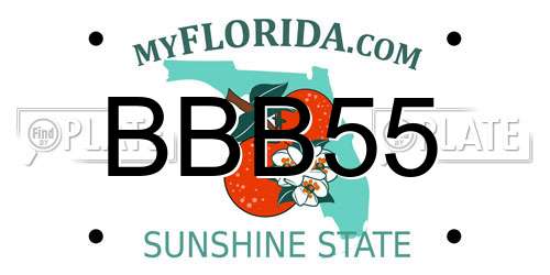 BBB55 Florida License Plate