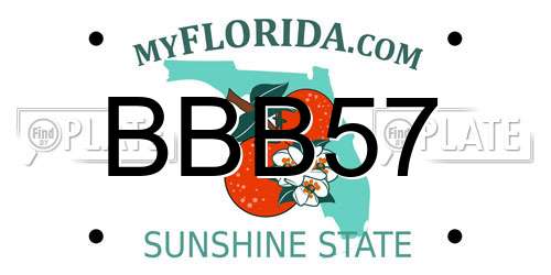 BBB57 Florida License Plate