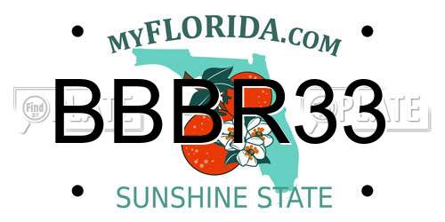 BBBR33 Florida License Plate