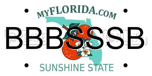 BBBSSSB Florida License Plate