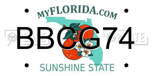 BBCG74 Florida License Plate