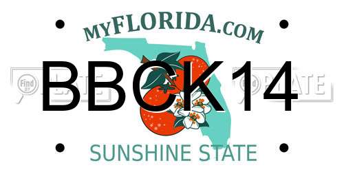 BBCK14 Florida License Plate