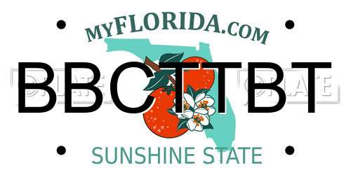 BBCTTBT Florida License Plate