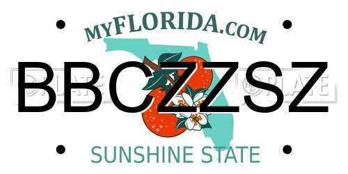 BBCZZSZ Florida License Plate