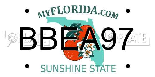 BBEA97 Florida License Plate