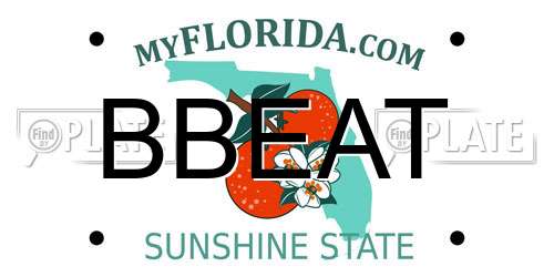 BBEAT Florida License Plate