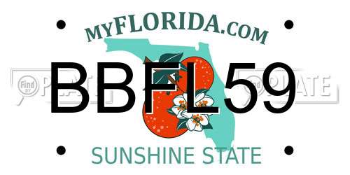 BBFL59 Florida License Plate