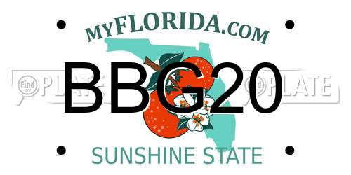BBG20 Florida License Plate
