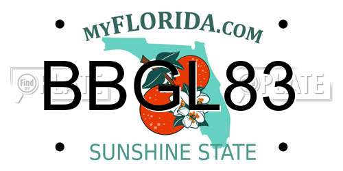 BBGL83 Florida License Plate