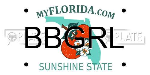BBGRL Florida License Plate