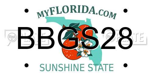 BBGS28 Florida License Plate