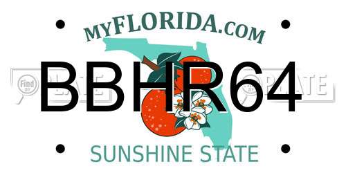 BBHR64 Florida License Plate
