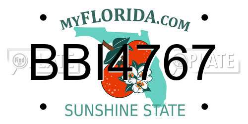 BBI4767 Florida License Plate
