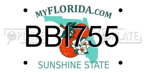 BBI755 Florida License Plate
