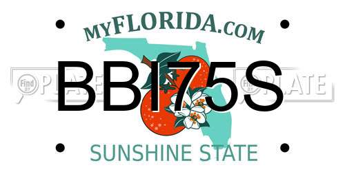 BBI75S Florida License Plate