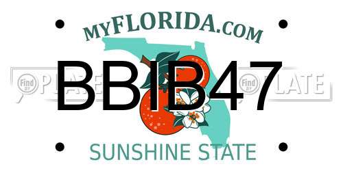 BBIB47 Florida License Plate