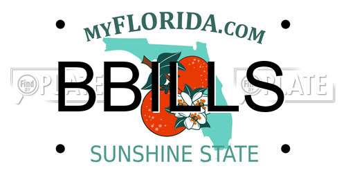BBILLS Florida License Plate