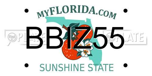 BBIZ55 Florida License Plate