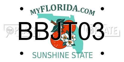 BBJT03 Florida License Plate