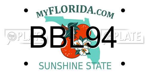 BBL94 Florida License Plate