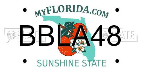 BBLA48 Florida License Plate