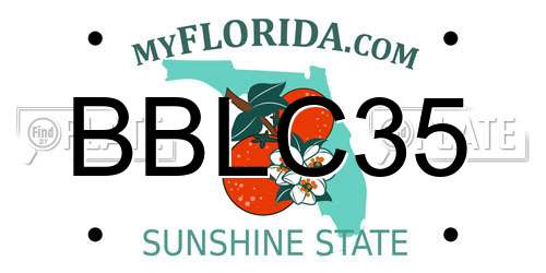 BBLC35 Florida License Plate