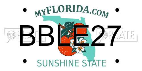 BBLE27 Florida License Plate