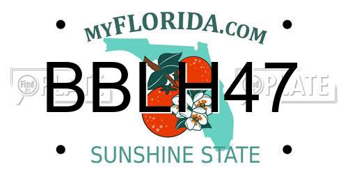 BBLH47 Florida License Plate