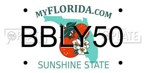 BBLY50 Florida License Plate