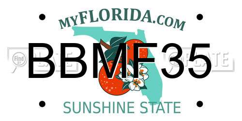BBMF35 Florida License Plate
