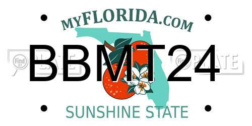 BBMT24 Florida License Plate