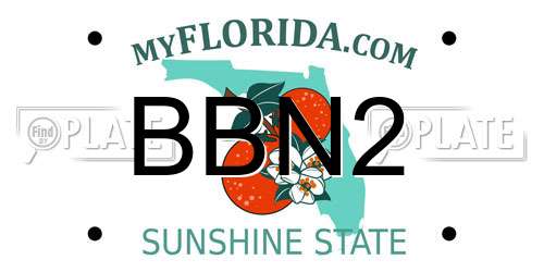 BBN2 Florida License Plate