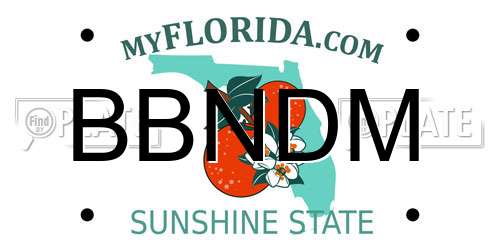 BBNDM Florida License Plate