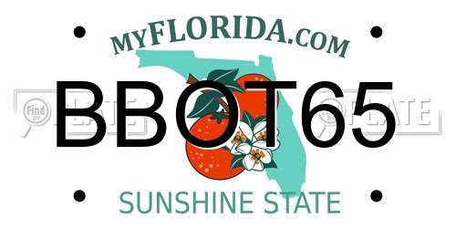BBOT65 Florida License Plate